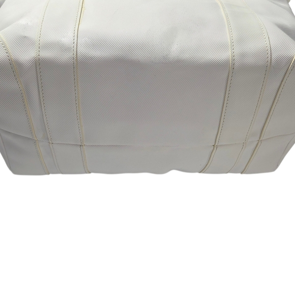 Lacoste Cream White Tote Bag Croc Logo - Picture 3 of 11